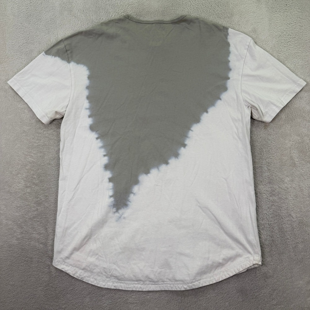 BYLT Mens XL Prism Dye Tee Adult White Grey Short Sleeve Curved Hem Streetwear - Picture 6 of 7
